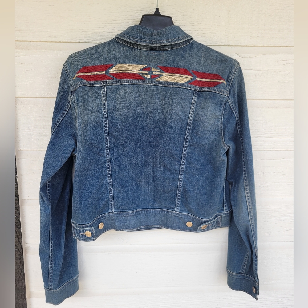 Levi's Denim Jean Aztec Southwestern Embroidered Jacket XL